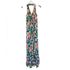Jessica Simpson Floral Tiered Multi-color Maxi Babydoll Y2K Sundress NWT S